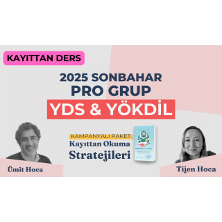 2025 Sonbahar  Pro Grup Kayıttan + Kayıttan Okuma Stratejileri