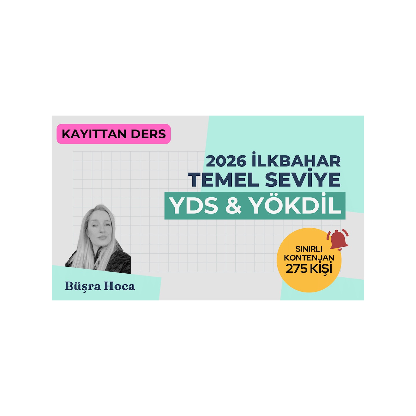 2026 İlkbahar Seviye Kayıttan YDS & YÖKDİL Dersi