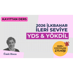 2026 İlkbahar İleri Seviye Kayıttan YDS / YÖKDİL Dersi