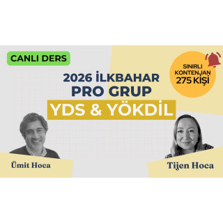 2026 İlkbahar Pro Grup Canlı YDS / YÖKDİL Dersi