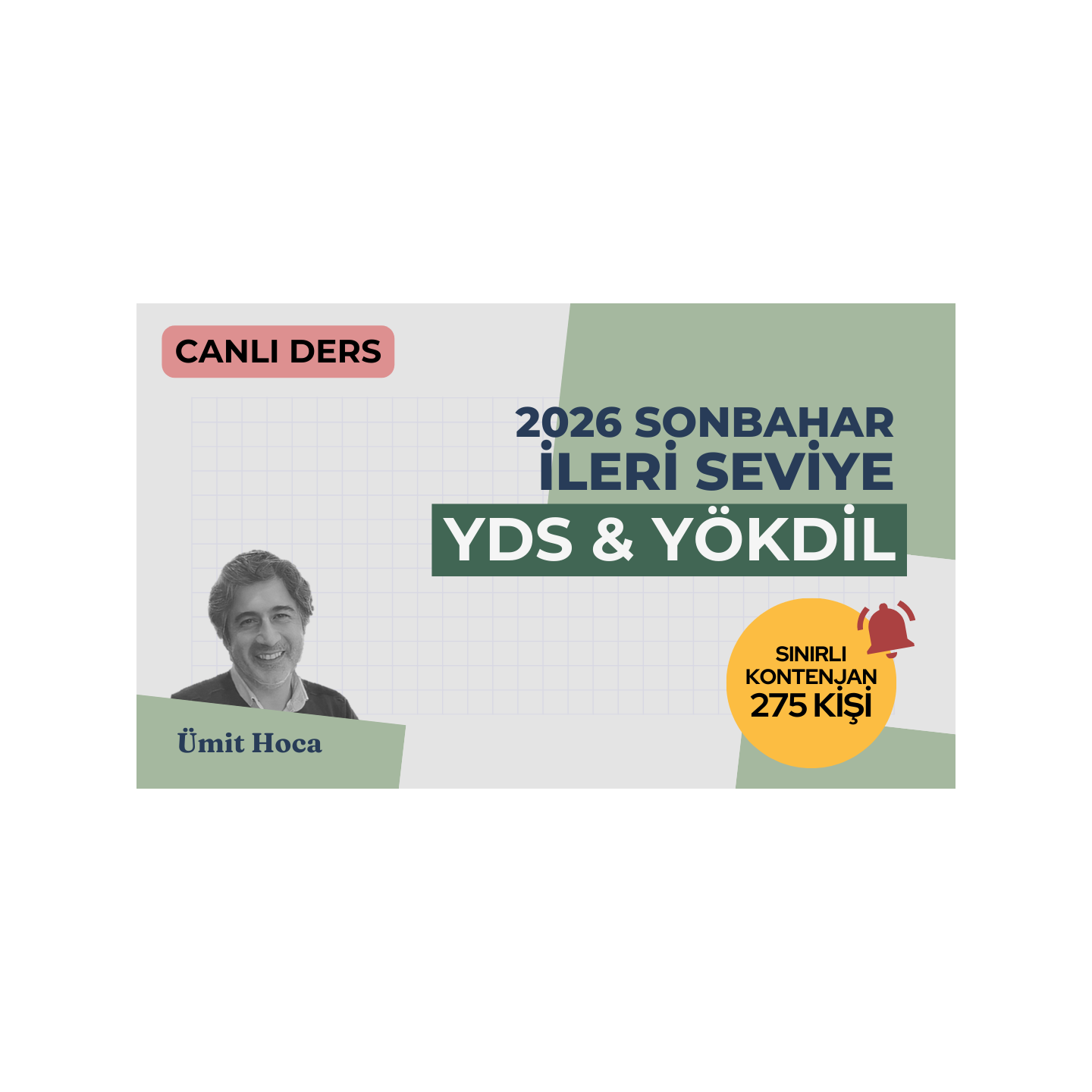 2026 Sonbahar Dönemi İleri Seviye Canlı YDS Dersi