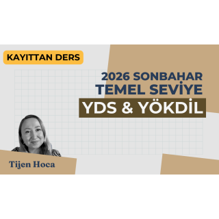 2026 Sonbahar Dönemi Temel Seviye Kayıttan YDS Dersi