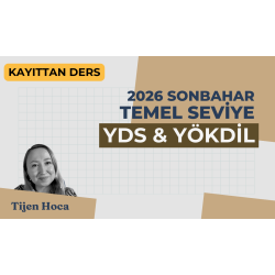 2026 Sonbahar Dönemi Temel Seviye Kayıttan YDS Dersi