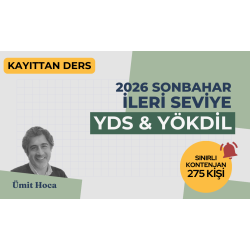 2026 Sonbahar Dönemi İleri Seviye Kayıttan YDS Dersi