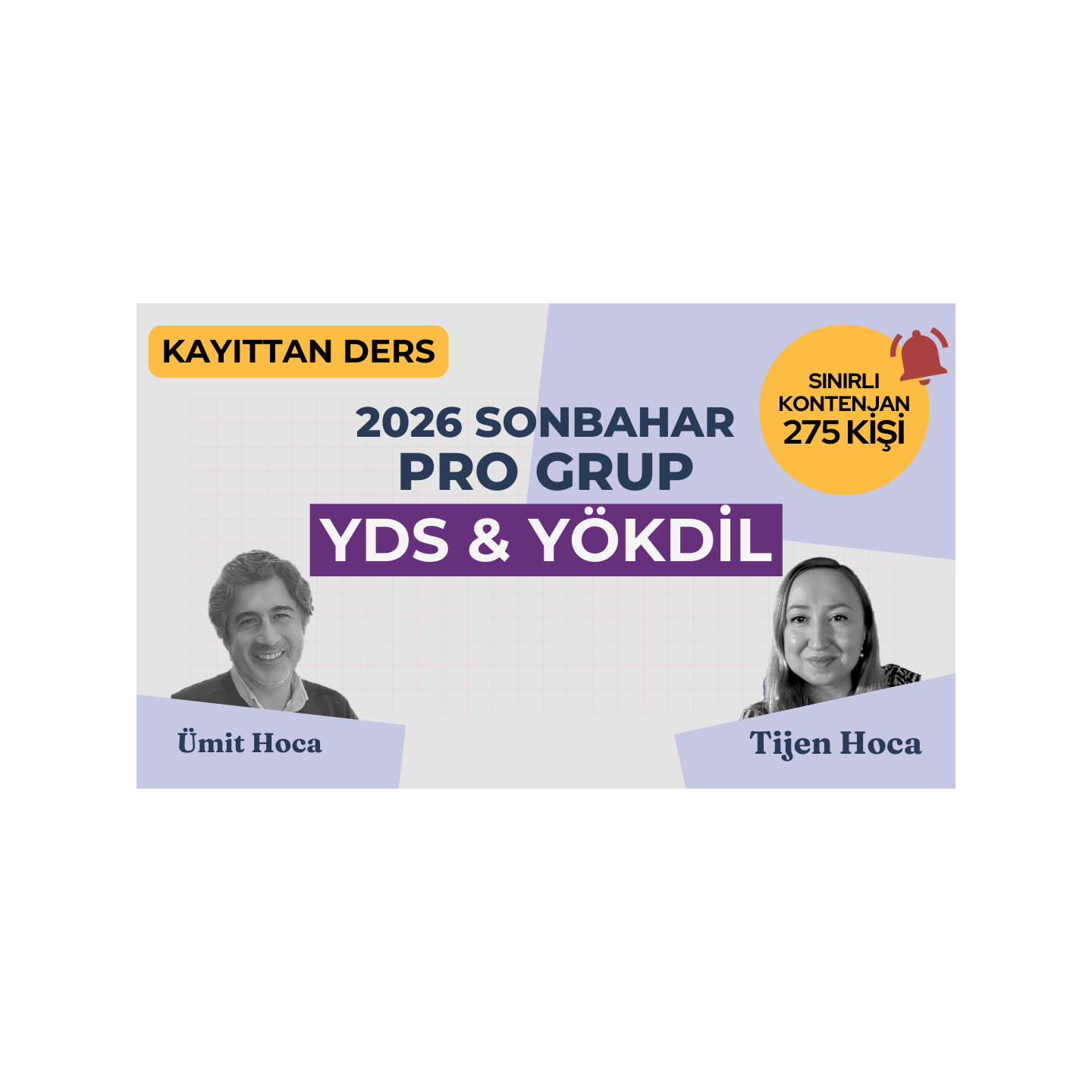 2026 Sonbahar Dönemi Pro Grup Kayıttan YDS Dersi