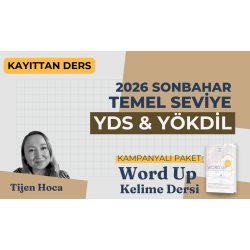 2026 Sonbahar Temel Seviye Kayıttan YDS & YÖKDİL Dersi + WORD UP