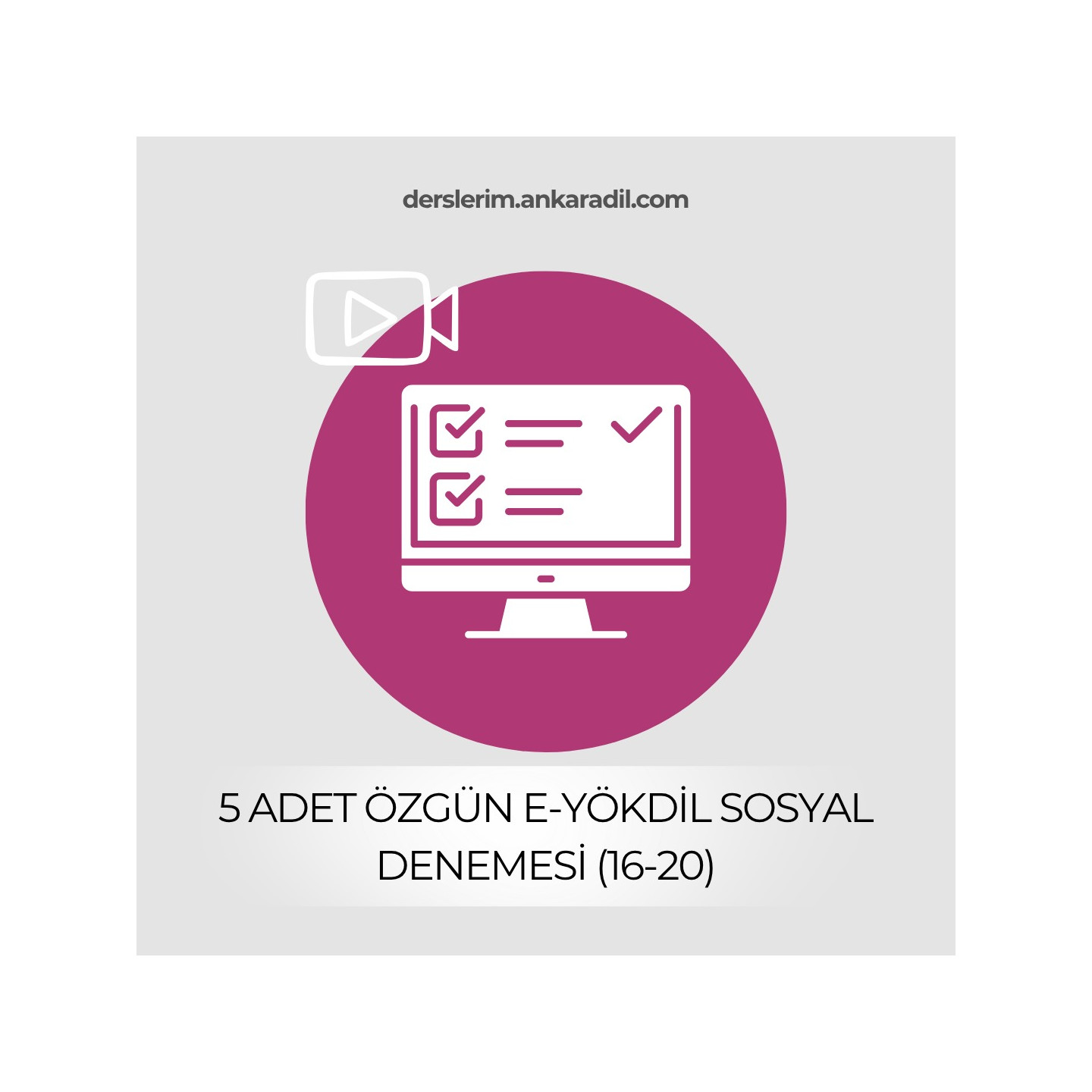 5 Özgün e-YÖKDİL Sosyal Denemesi (16-20)