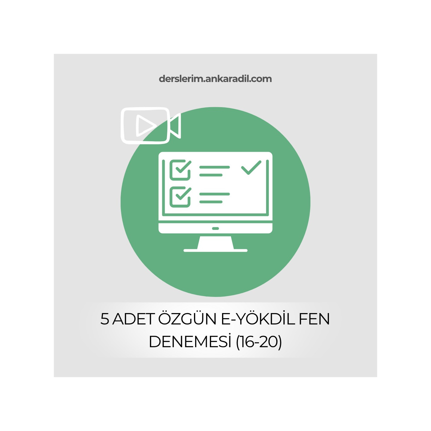5 Özgün e-YÖKDİL Fen Denemesi (16-20)