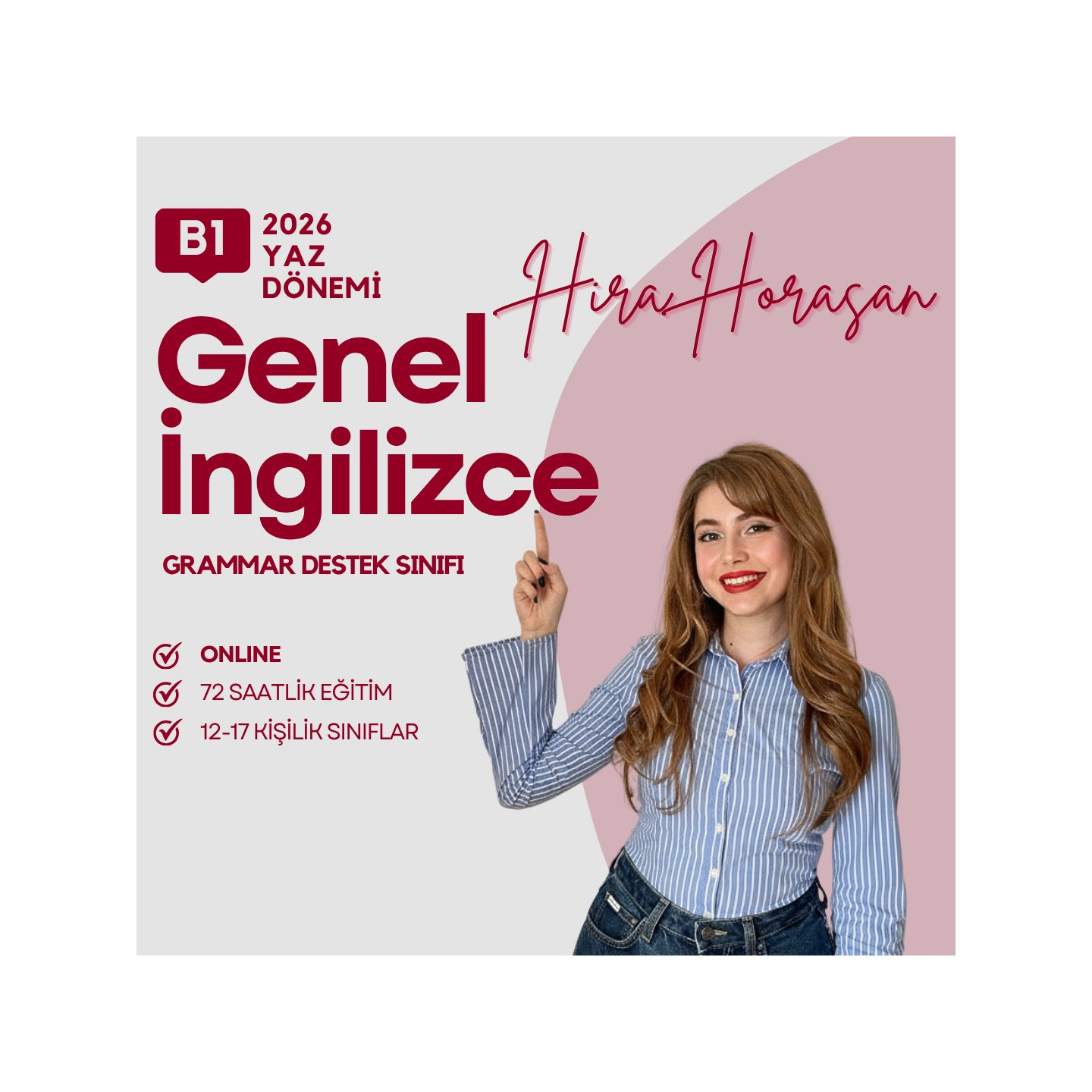 2026 Yaz B1 Seviye Genel İngilizce Dersi