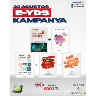22 AĞUSTOS E-YDS KAMPANYASI (SORU ÇÖZÜM KAMPI 6 İLE)