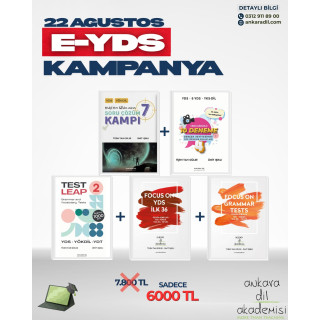 22 AĞUSTOS E-YDS KAMPANYASI (SORU ÇÖZÜM KAMPI 7 İLE)