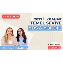 2027 İlkbahar Dönemi Temel Seviye Canlı YDS Dersi