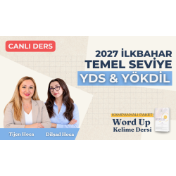 2027 İlkbahar Temel Seviye Canlı YDS & YÖKDİL Dersi + WORD UP