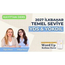 2027 İlkbahar Temel Seviye Kayıttan YDS & YÖKDİL Dersi + WORD UP