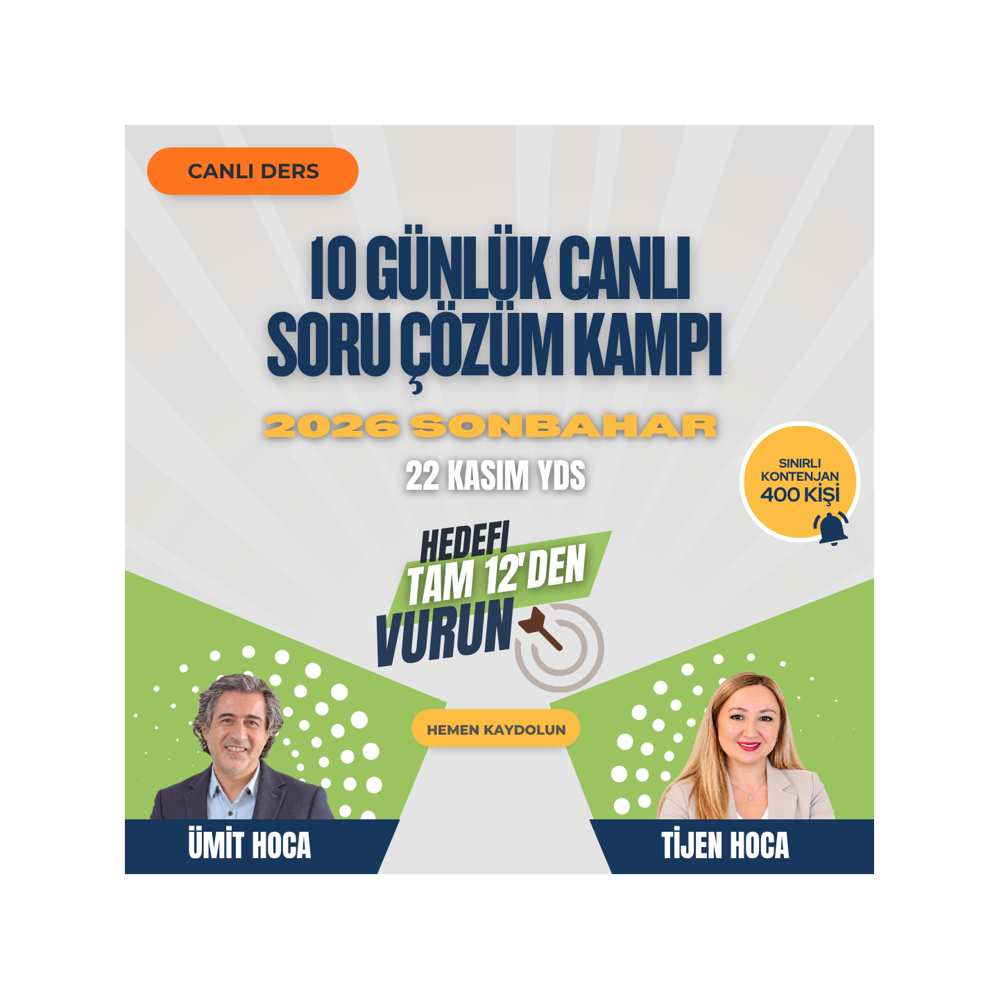 10 Günlük Canlı Soru Çözüm Kampı 2026 Sonbahar