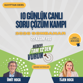 10 Günlük Kayıttan Soru Çözüm Kampı 2026 Sonbahar