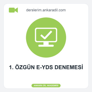Video Çözümlü 1. E-YDS Denemesi