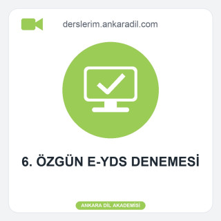 Video Çözümlü 6. E-YDS Denemesi