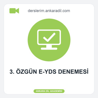 Video Çözümlü 3. E-YDS Denemesi