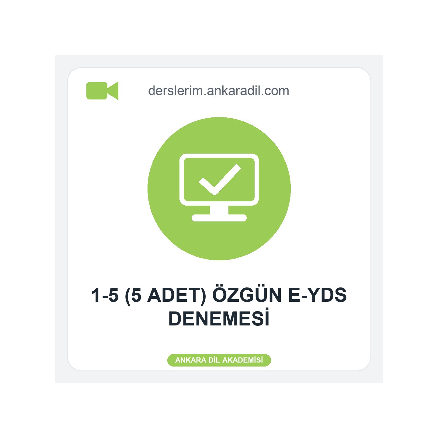 Video Çözümlü 5 E-YDS Denemesi