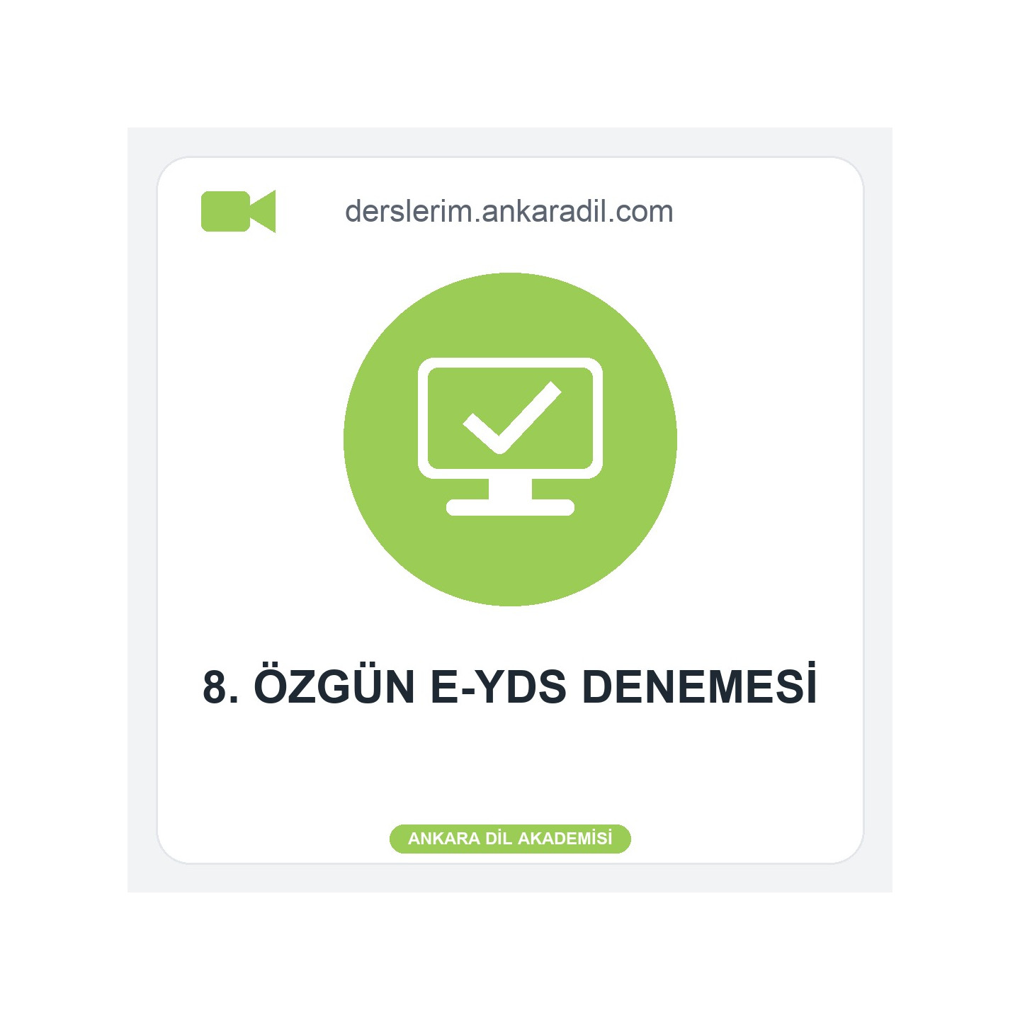 Video Çözümlü 8. E-YDS Denemesi