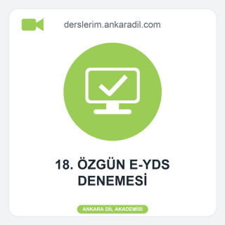 Video Çözümlü 18. E-YDS Denemesi