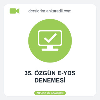Video Çözümlü 35. E-YDS Denemesi