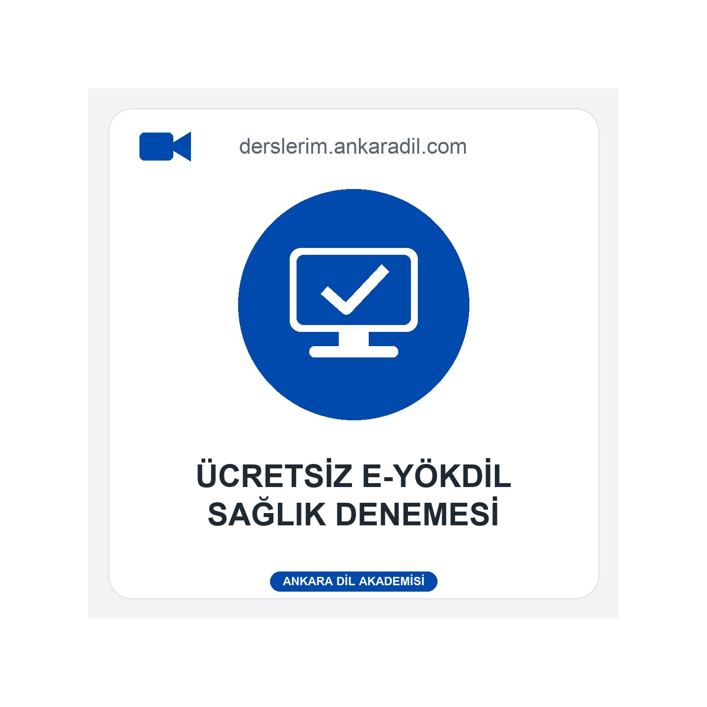 Ücretsiz e-YÖKDİL Sağlık Denemesi