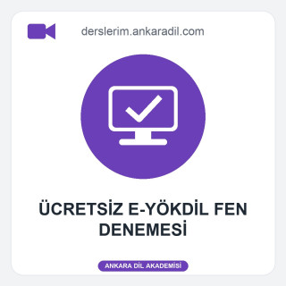 Ücretsiz e-YÖKDİL Fen Denemesi