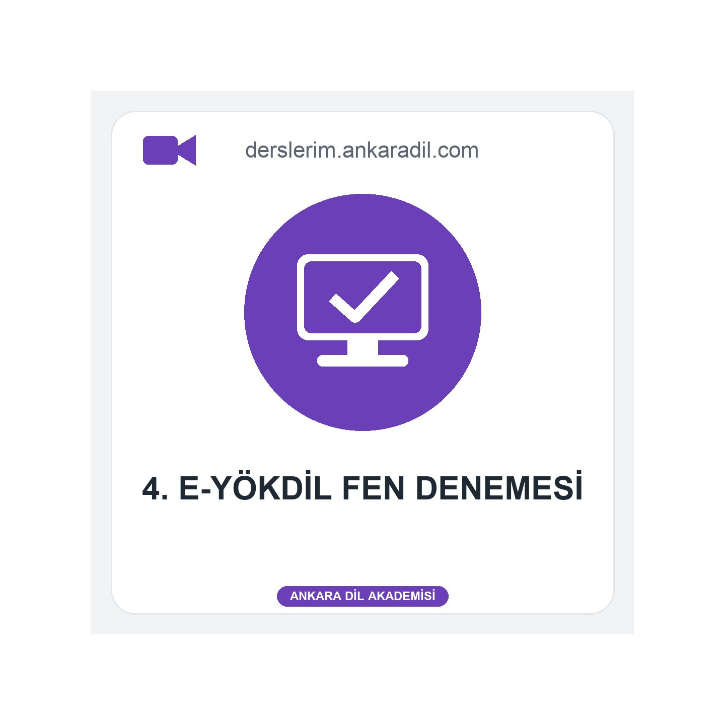 4. e-YÖKDİL Fen Denemesi