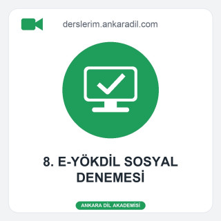 8. e-YÖKDİL Sosyal Denemesi