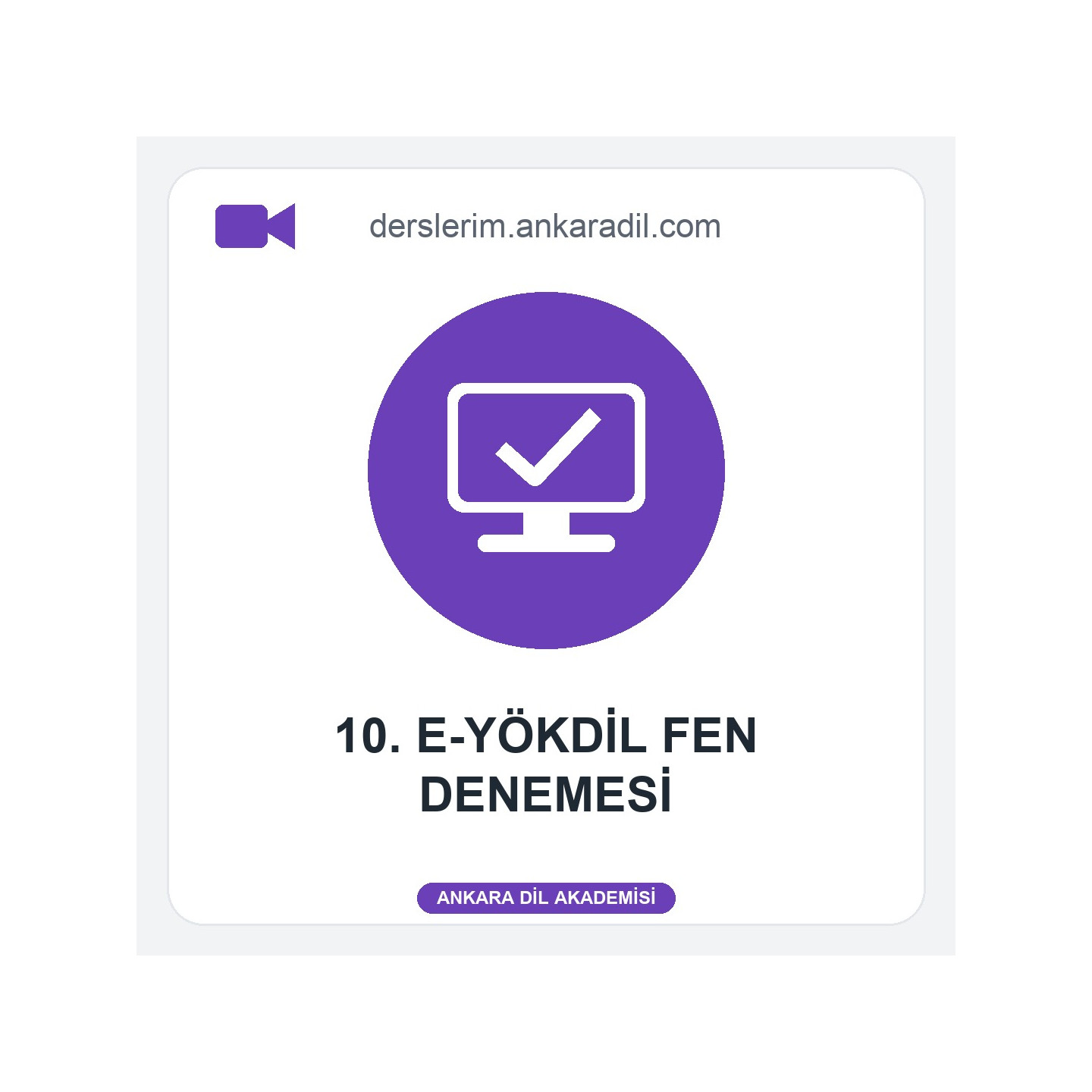 10. e-YÖKDİL Fen Denemesi