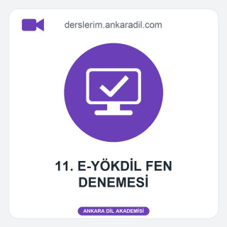 11. e-YÖKDİL Fen Denemesi
