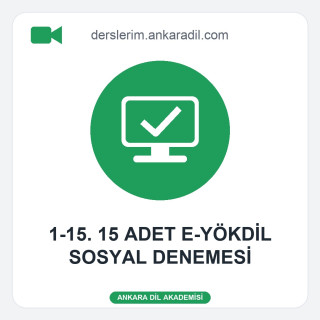 1-15. 15 Adet . e-YÖKDİL Sosyal Denemesi