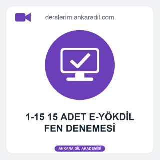 1-15 15 Adet. e-YÖKDİL Fen Denemesi