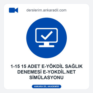 1-15 15 Adet e-YÖKDİL Sağlık Denemesi