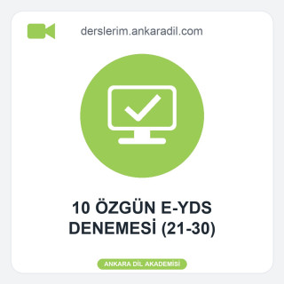 10 Özgün E-YDS Denemesi (21-30)