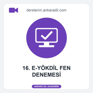 16. e-YÖKDİL Fen Denemesi