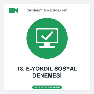 18. e-YÖKDİL Sosyal Denemesi
