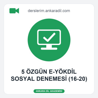 5 Özgün e-YÖKDİL Sosyal Denemesi (16-20)