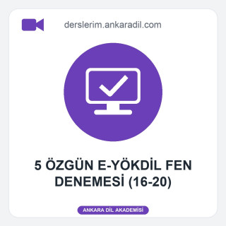 5 Özgün e-YÖKDİL Fen Denemesi (16-20)