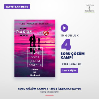 Kayıttan Soru Çözüm Kampı 4 – 2024 İlkbahar Kaydı
