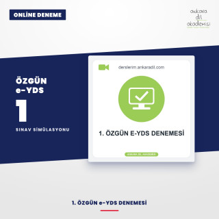 1. Özgün E-YDS Denemesi