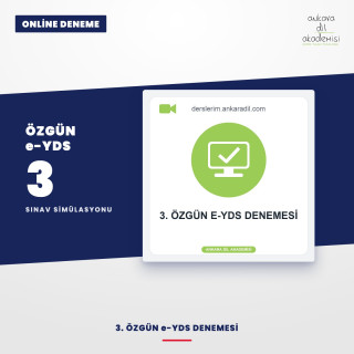 3. Özgün E-YDS Denemesi
