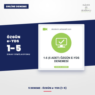 1-5 (5 ADET) Özgün E-YDS Denemesi