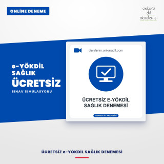 Ücretsiz e-YÖKDİL Sağlık Denemesi