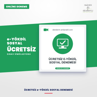 Ücretsiz e-YÖKDİL Sosyal Denemesi