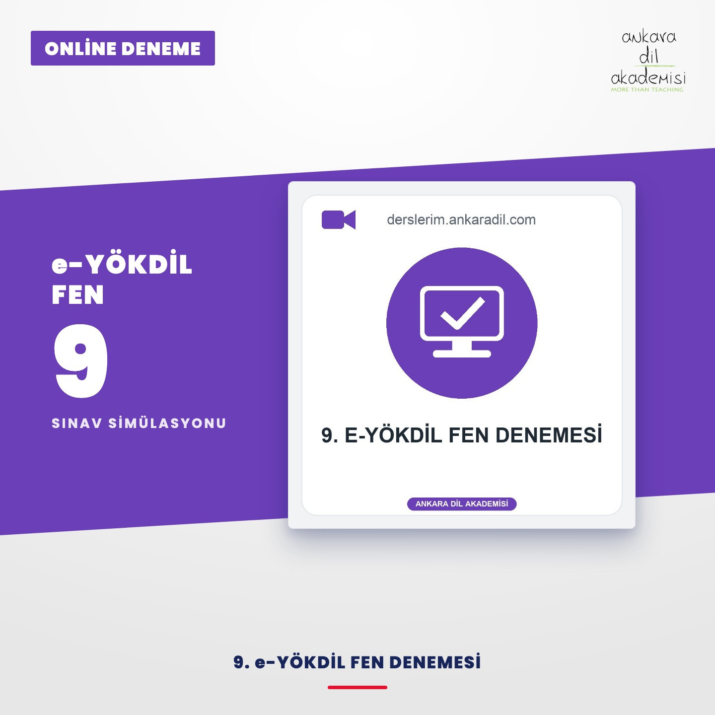 9. e-YÖKDİL Fen Denemesi