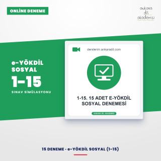 1-15. 15 Adet e-YÖKDİL Sosyal Denemesi