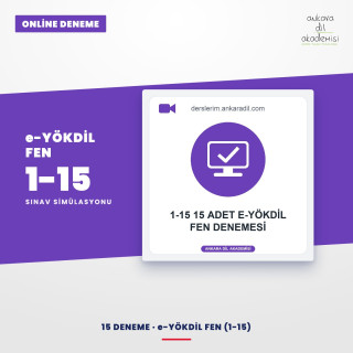 1-15 15 Adet e-YÖKDİL Fen Denemesi
